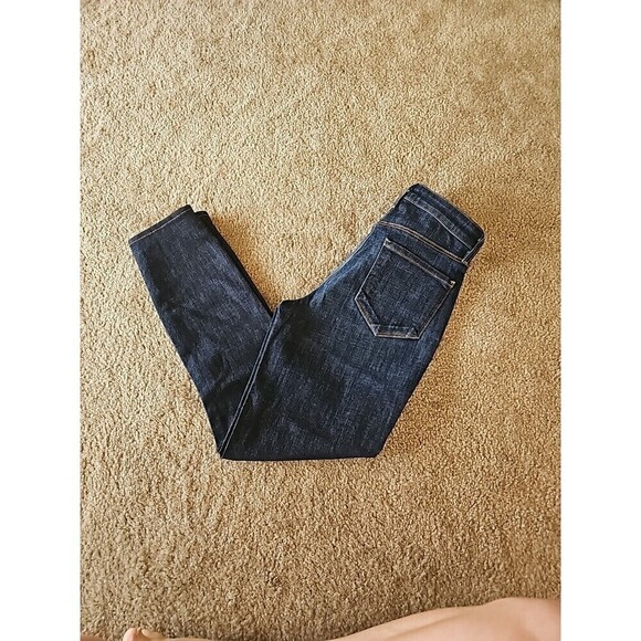 L'agence Margot Jean High Rise Skinny Montclair Dark Denim Ankle Crop Stretch 25 - Picture 4 of 6